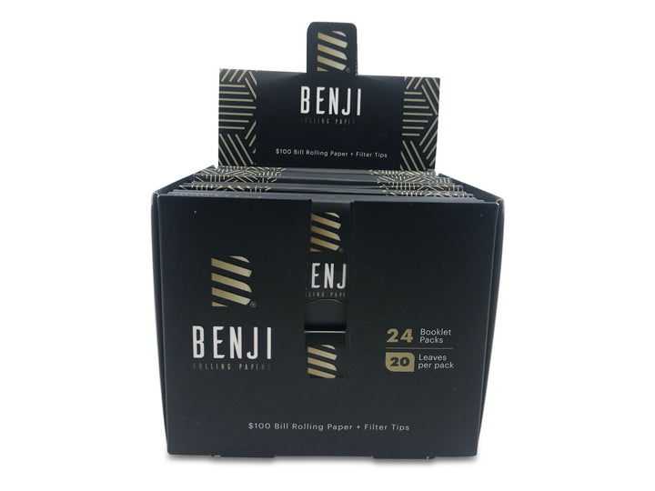 Benji $100 Bill Print Rolling Papers - 24 Booklets