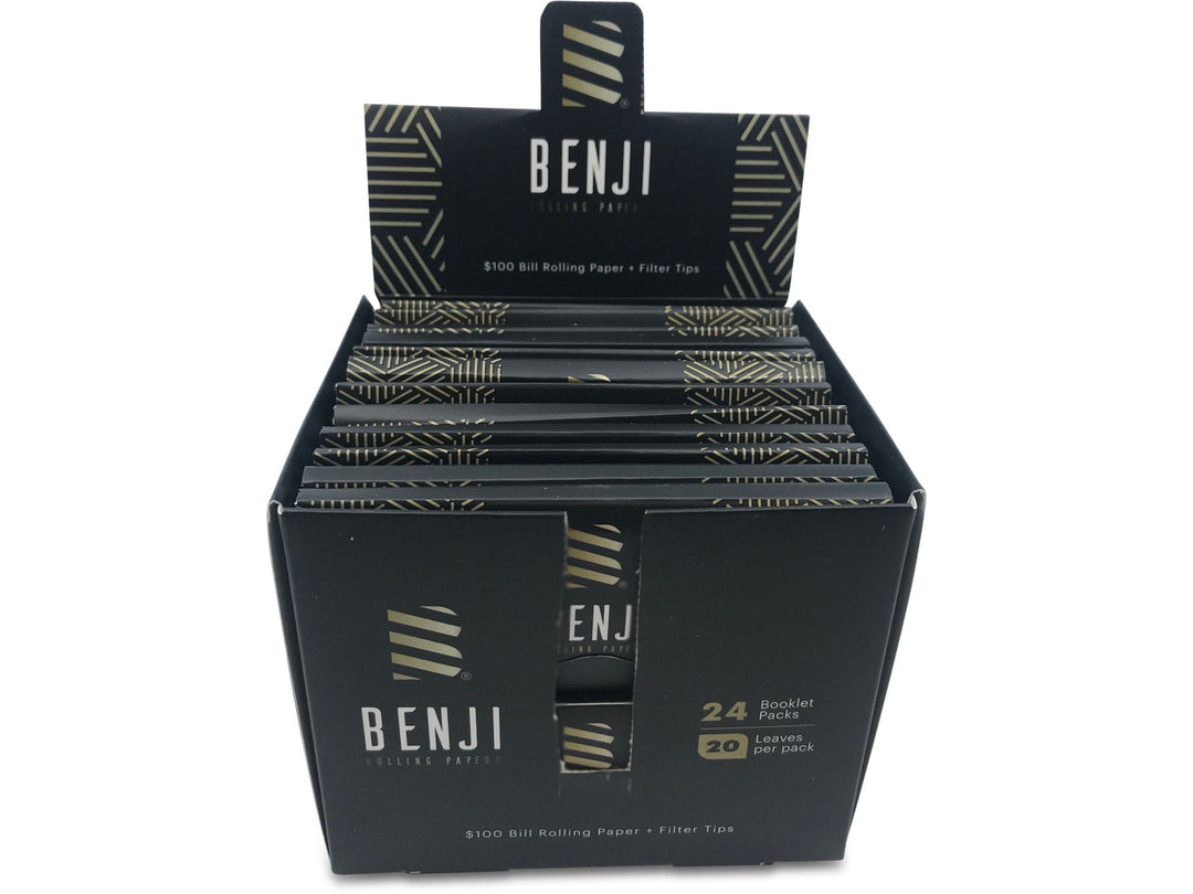 Benji $100 Bill Print Rolling Papers - 24 Booklets