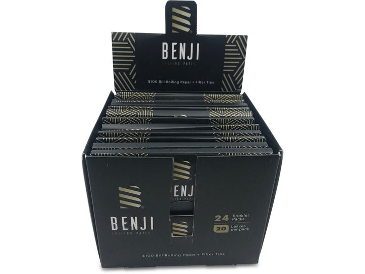 Benji $100 Bill Print Rolling Papers - 24 Booklets