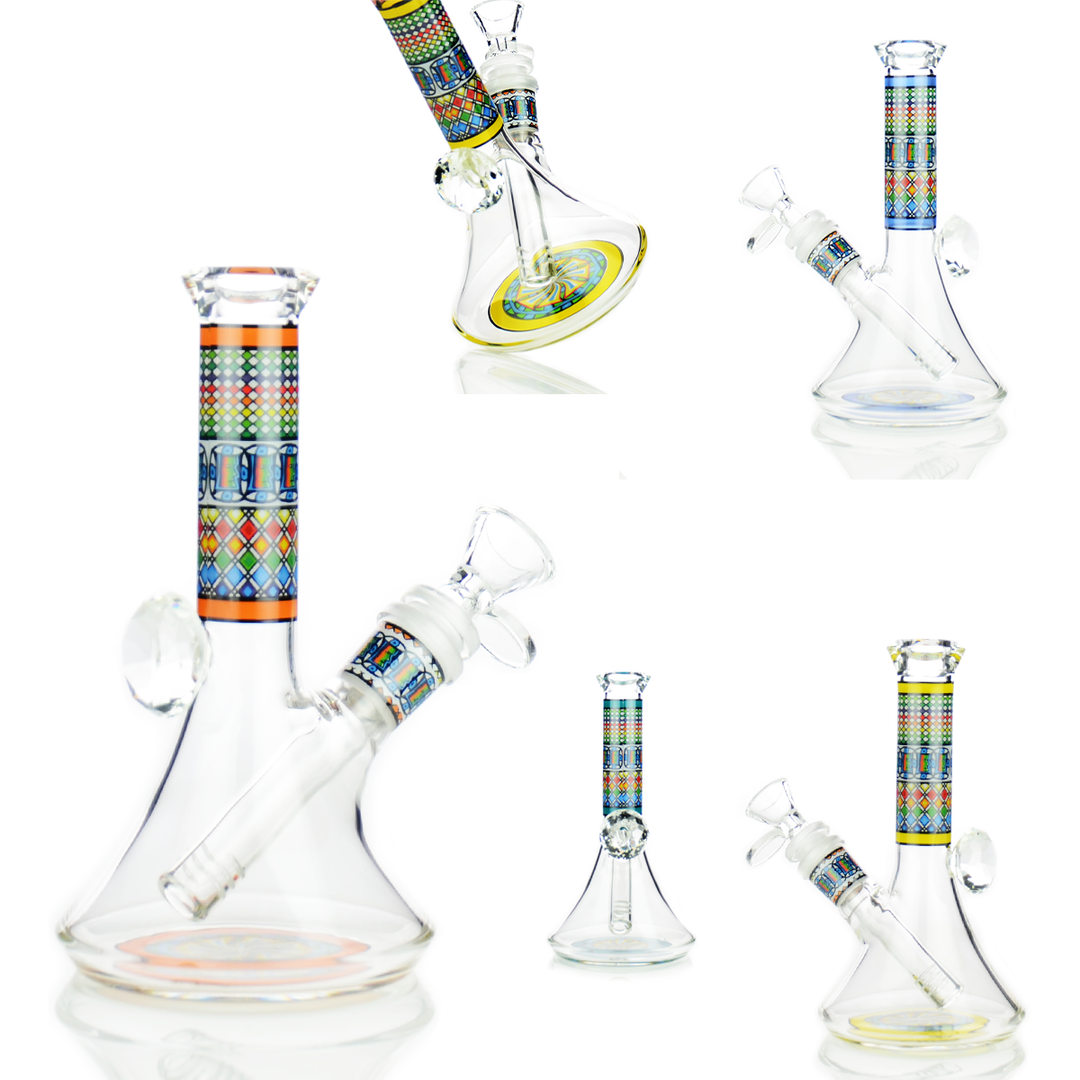 8 Inch Diamond Beaker Water Pipe, 14mm Joint