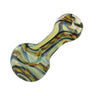 Handmade Colored Ribbon Cane Glass Spoon Pipe