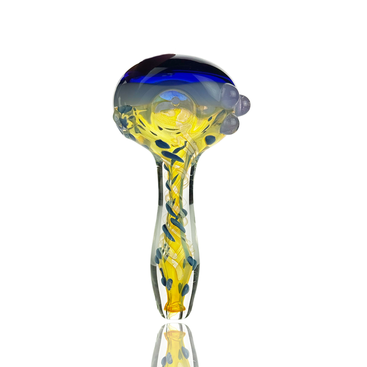 4.5" Silver Fume Swirl Glass Hand Pipe