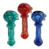 4-Inch Frit Glass Hand Pipe with Color Tube Head