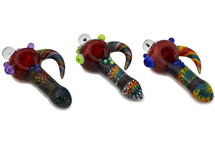 Colorful Dichro Side Horn Hand Pipe