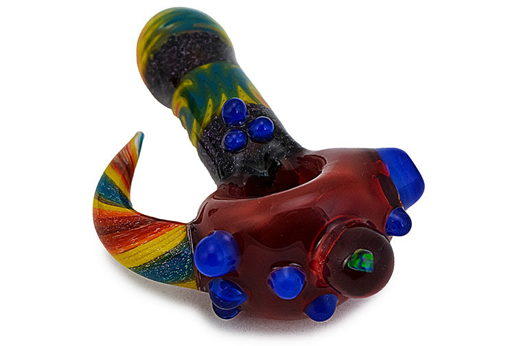 Colorful Dichro Side Horn Hand Pipe