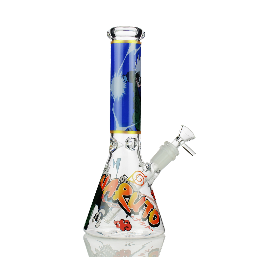 10-Inch Naruto Decal Beaker Bong with 14mm Bowl