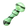 Jade Green Black Swirl Spoon Pipe - 4 Inch Glass