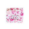 Compact Pink Leaf Magnetic Rolling Tray 7x5in