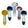 Compact Frit Color Spiral Art Glass Spoon Pipe