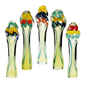 4 Inch Silver Fume Twisted Glass Chillum