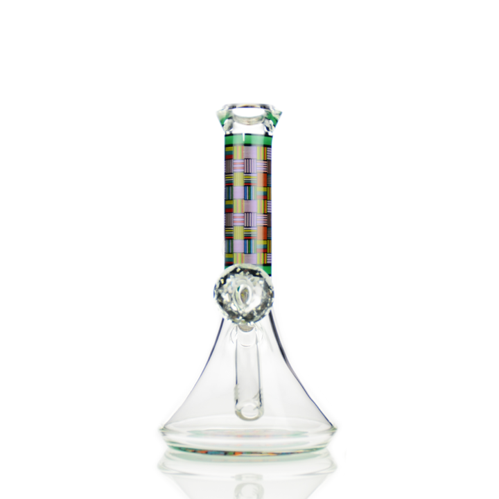 Diamond Pattern 7-Inch Beaker with 14mm Male Bowl