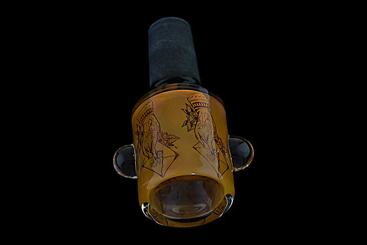 14mm Fumed Glass Bowl with Black Base