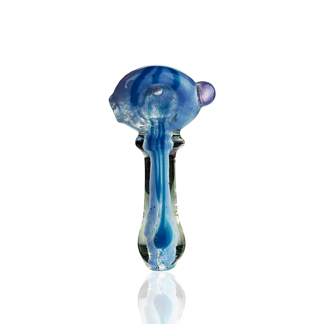 3 Inch Glass Spoon Hand Pipe with Assorted Art