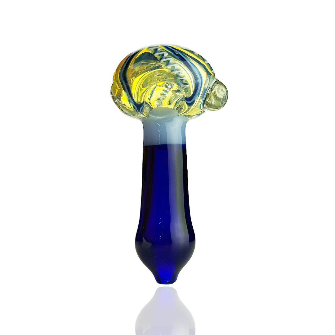 4.5" Glass Spoon Pipe with Twisting Head Design