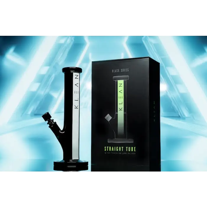 Klean Black Series Heavy Duty Glass Straight Tube Water Pipe