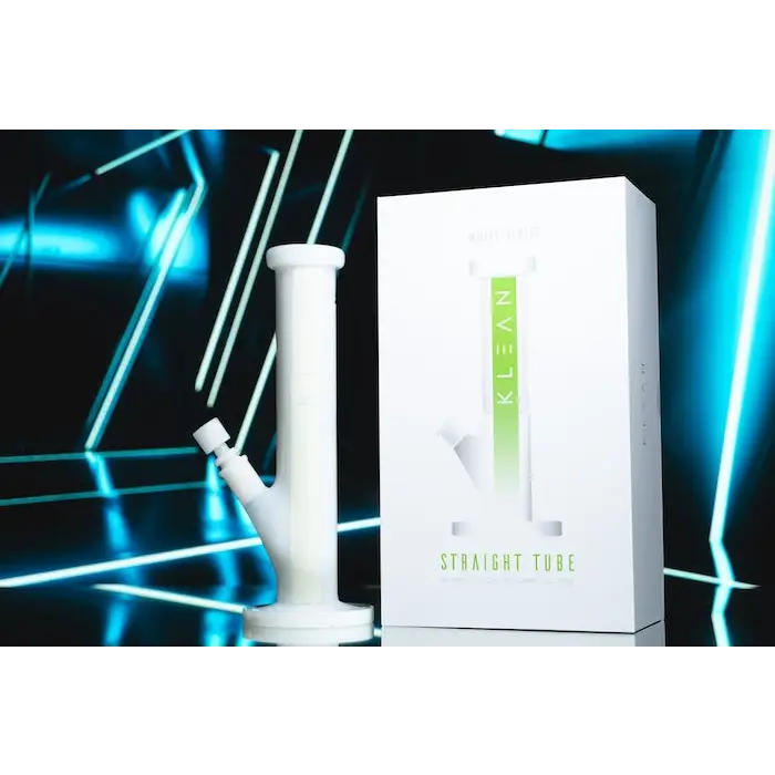 Klean White Series Heavy Duty Glass Straight Tube