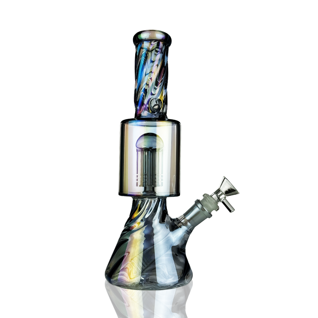 11" Electroplated Tree Perc Beaker Bong with 14mm Bowl