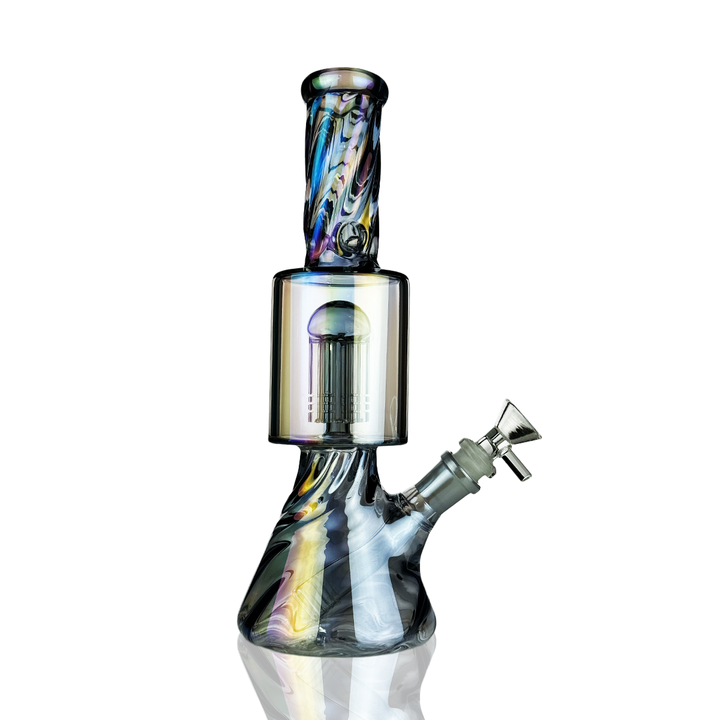 11" Electroplated Tree Perc Beaker Bong with 14mm Bowl