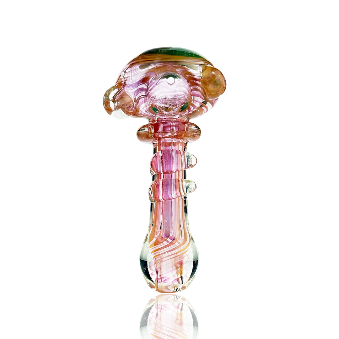 4.5in Gold Fume Spoon Glass Pipe