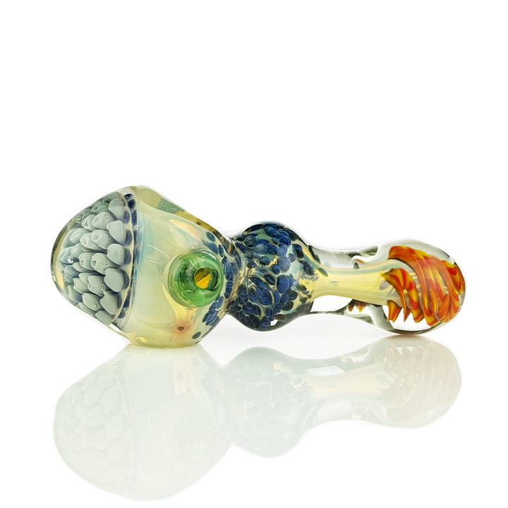 4.5" Silver Fume Hand Pipe with Honeycomb Head