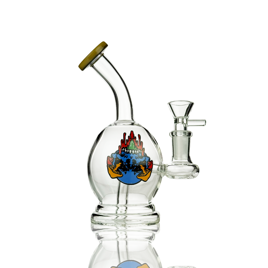 6 Inch Sphere Water Pipe with 14mm Bowl & Sticker