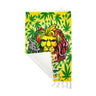 Lion Pride Wall Hanging with Smoking Lion and Lush Leaves