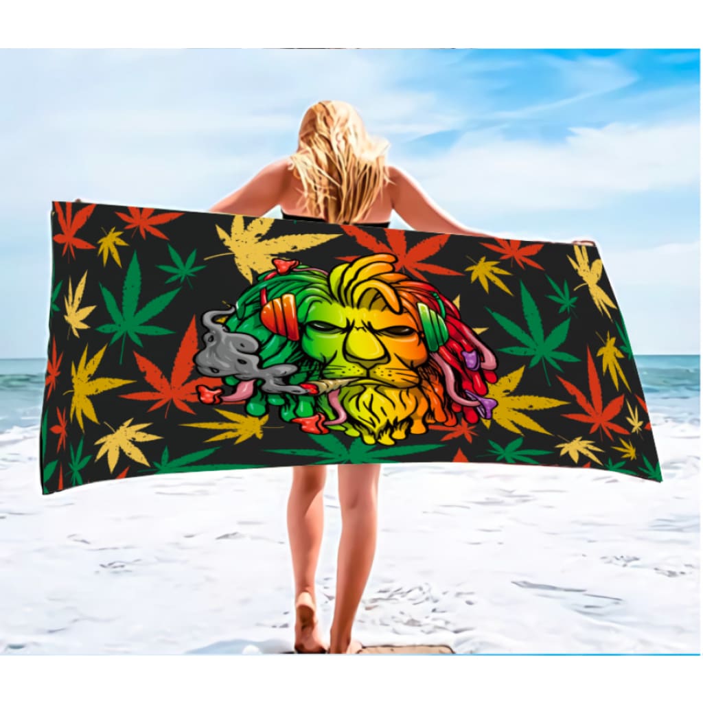 Lion Smoking Beach Towel 🦁🚬