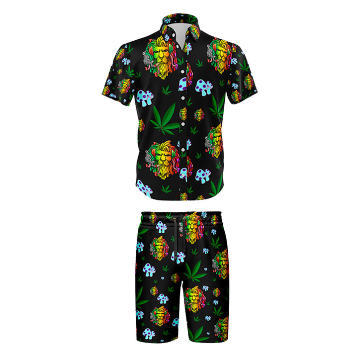Lion Graphic Shirt and Shorts Combo - 5 Sizes