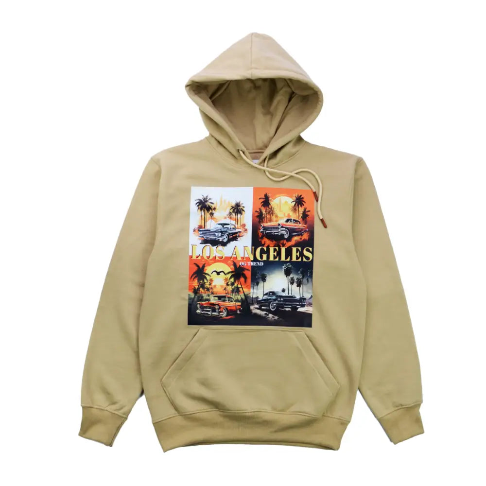 Los Angeles Hoodie with Durable Silk Screen Printing
