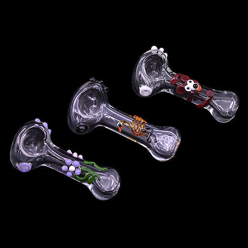 Compact 4-Inch Animal Design Glass Hand Pipe