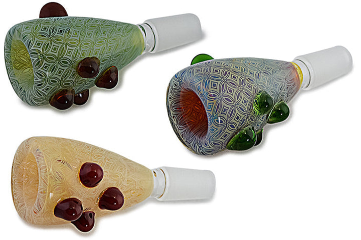 14mm Patterned Glass Bowl with Deep Chamber