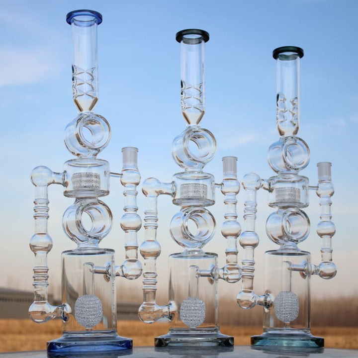 Massive Approx. 22 Inch Dual Perc Recycler Style Water Pipe