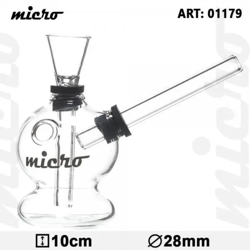 Micro | 4" Hand Held Glass Water Pipe