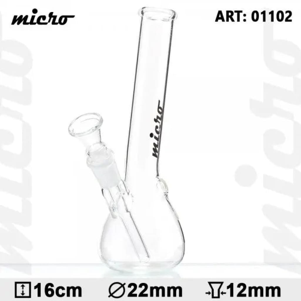 Micro | 6" Hangover Glass Water Pipe