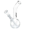 Compact Glass Water Pipe with Angled Mouthpiece for Smooth Smoking