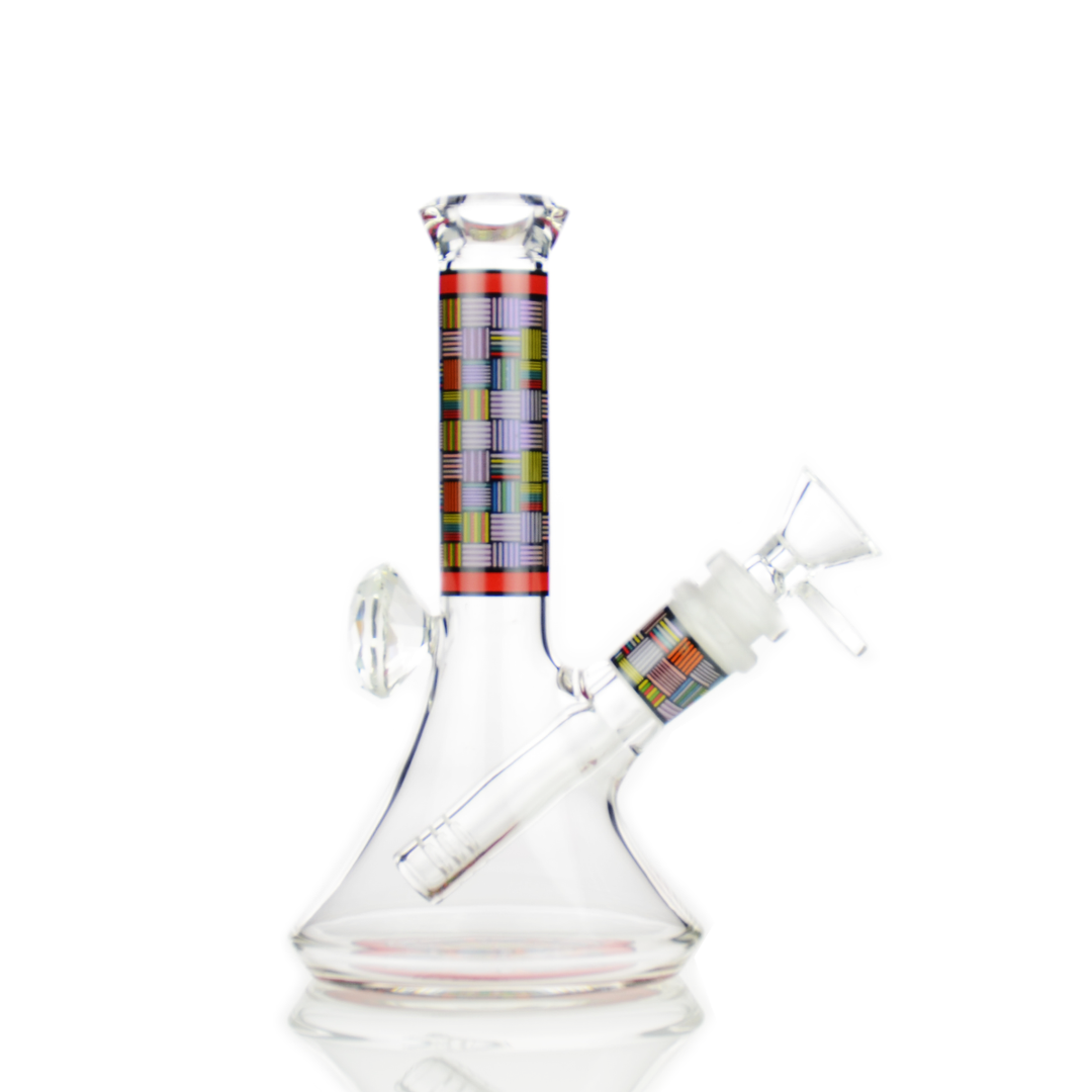 Diamond Pattern 7-Inch Beaker with 14mm Male Bowl
