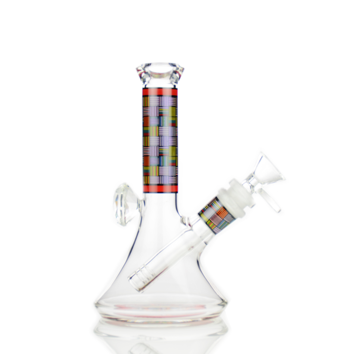 Diamond Pattern 7-Inch Beaker with 14mm Male Bowl