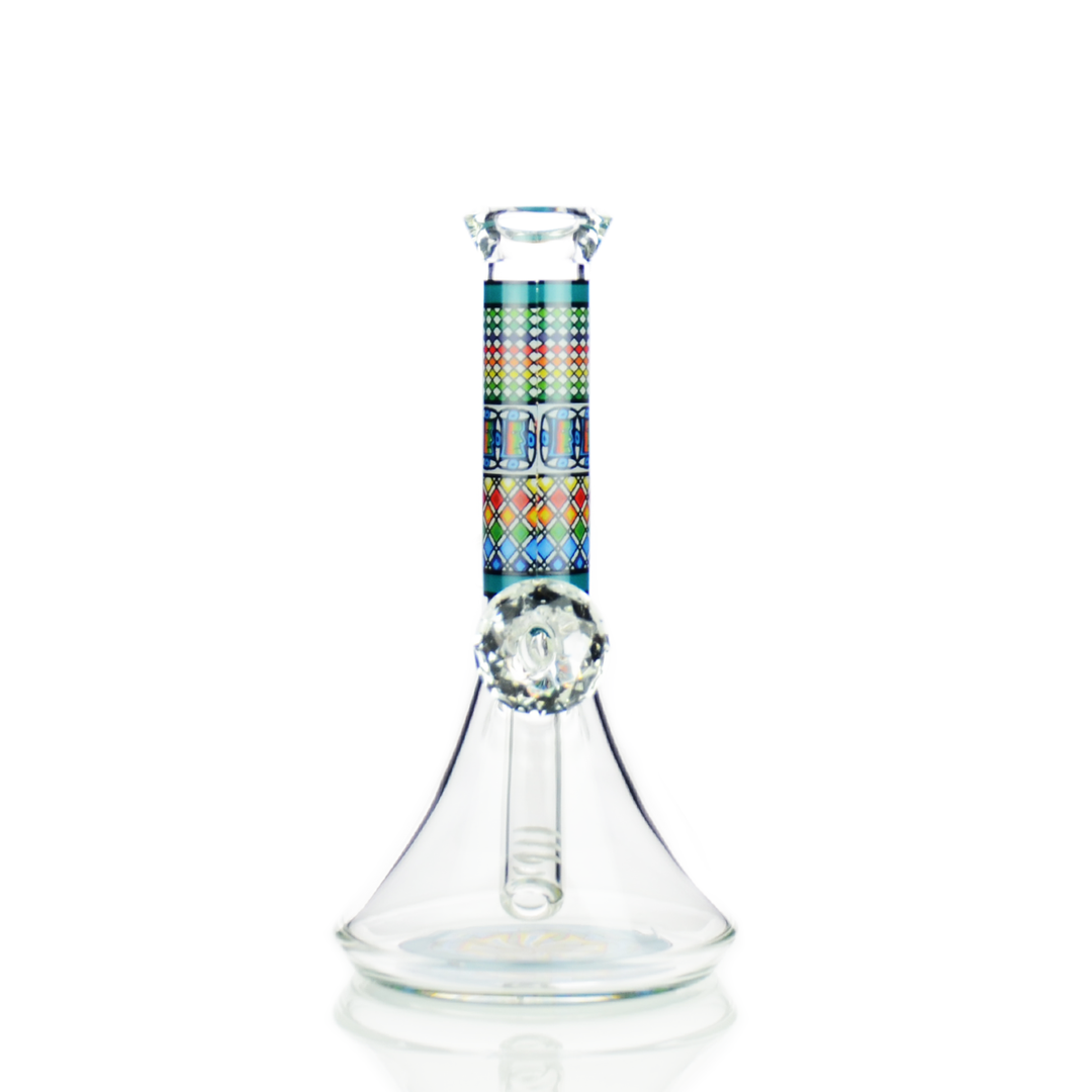 8 Inch Diamond Beaker Water Pipe, 14mm Joint