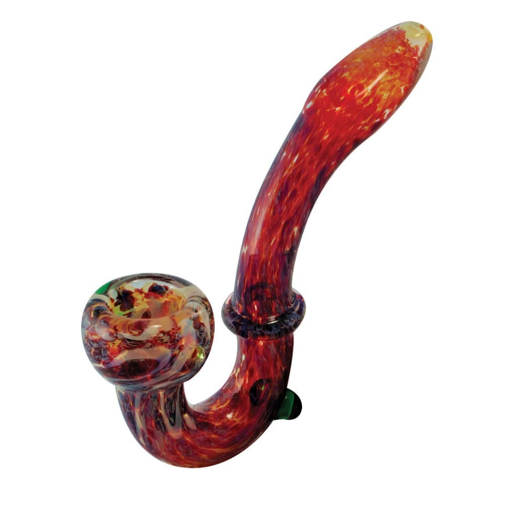 Multi-color Frit Glass Sherlock Pipe