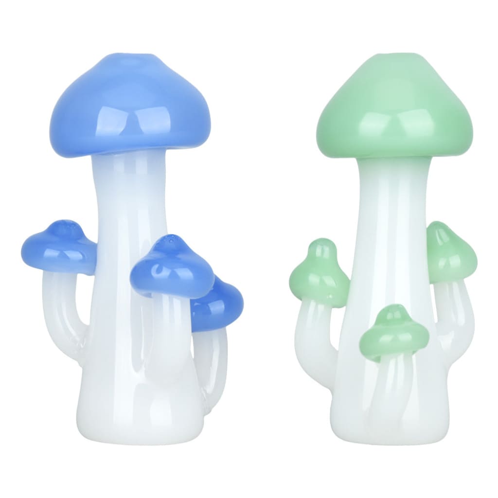 Mushroom Quartet Chillum - 3’ / Colors Vary
