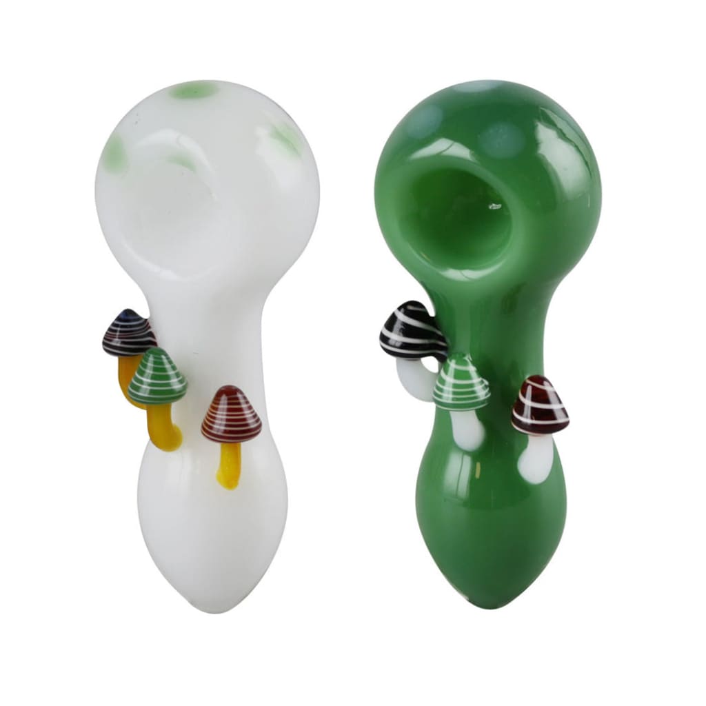 Mushroom Spoon Hand Pipe - 4’ / Colors Vary