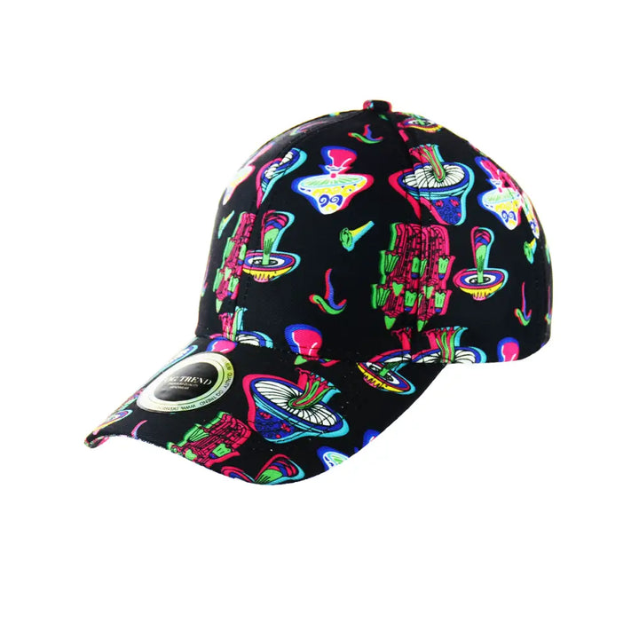 Mushrooms Print Baseball Hat Snapback for Outdoor Adventures