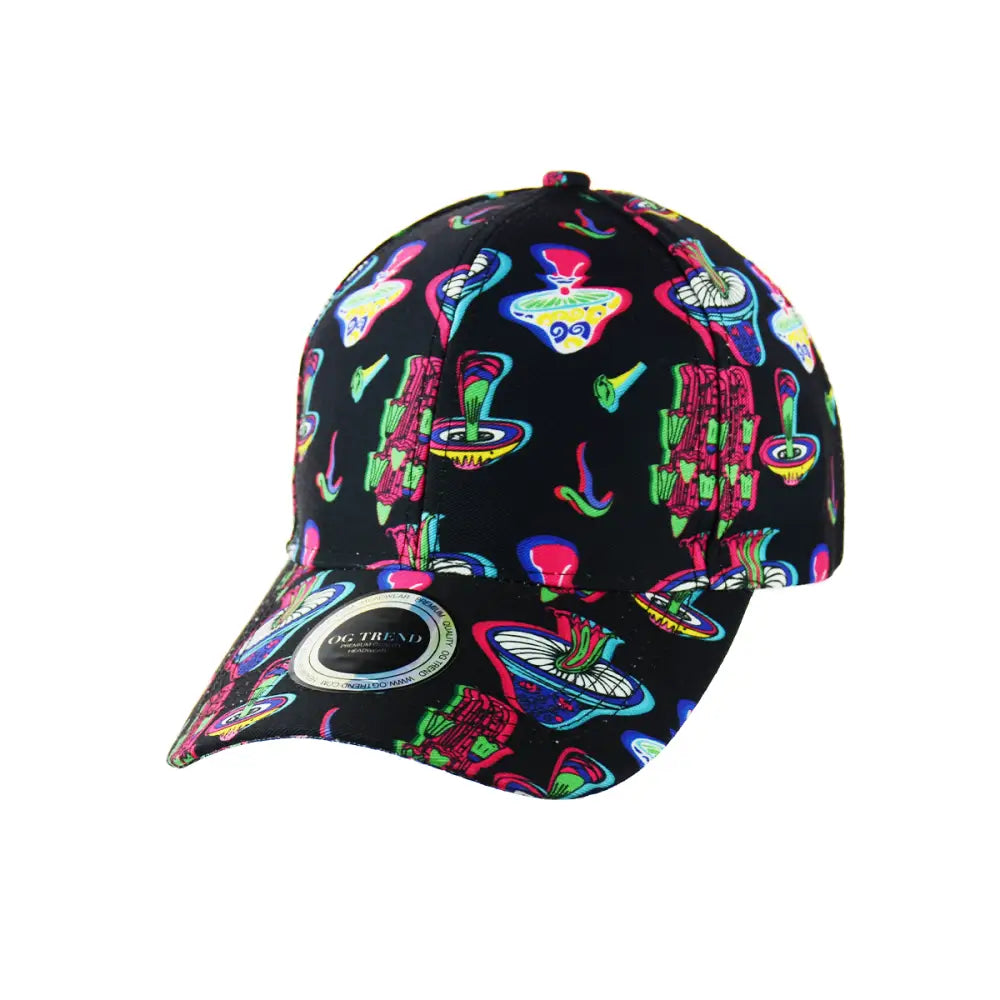 Mushrooms Print Baseball Hat Snapback for Outdoor Adventures