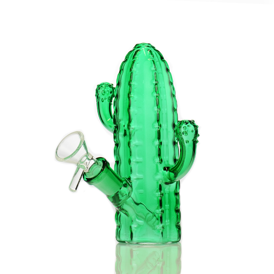 6-Inch Cactus Design Water Pipe with 14mm Bowl