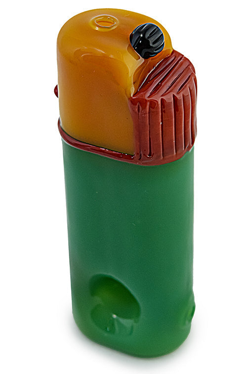 Compact Lighter Style Glass Pipe