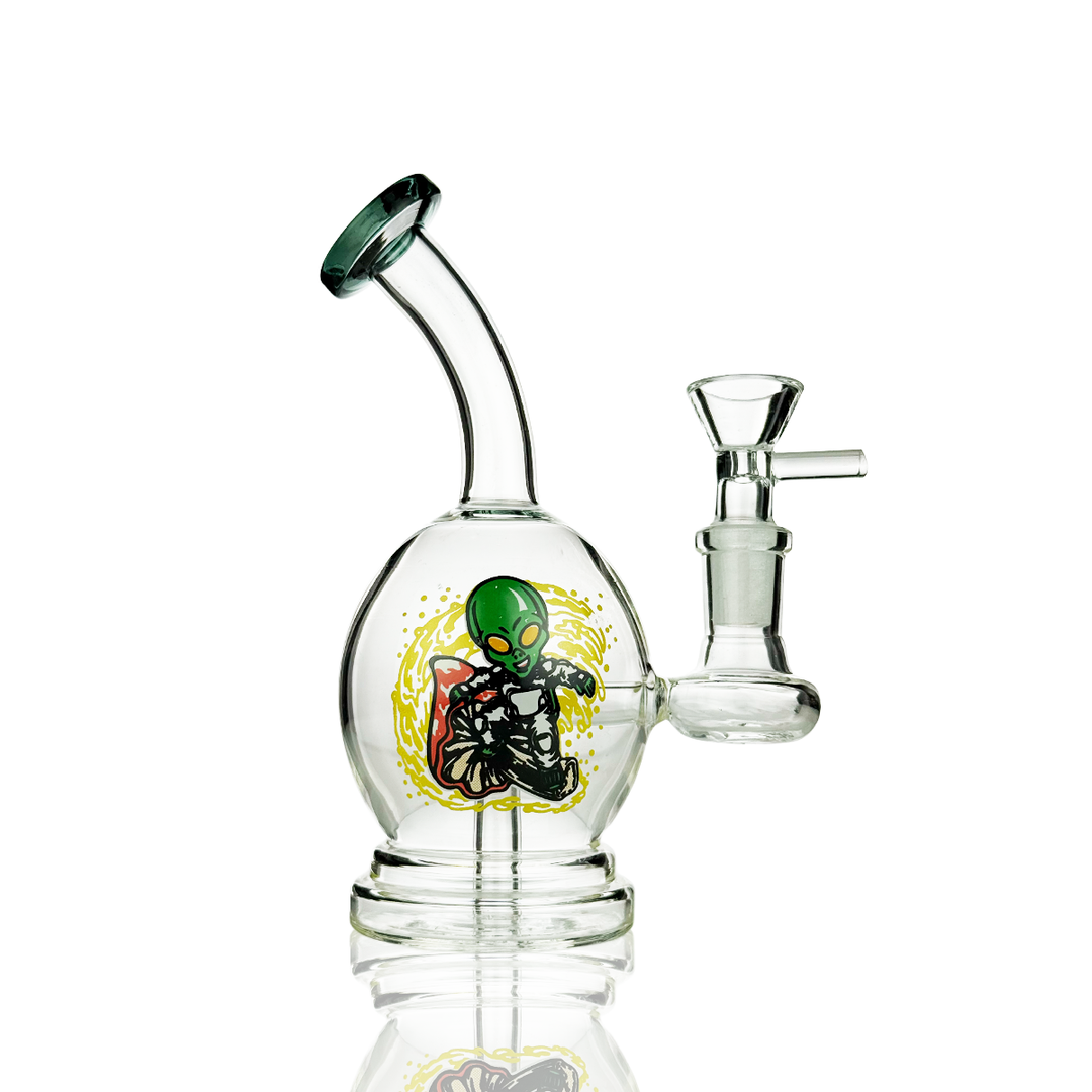 6 Inch Sphere Water Pipe with 14mm Bowl & Sticker