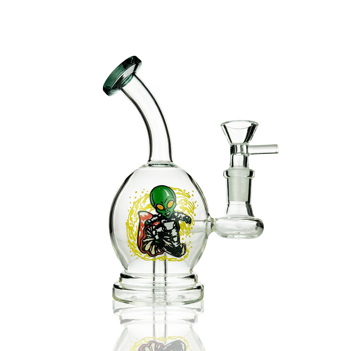 6 Inch Sphere Water Pipe with 14mm Bowl & Sticker
