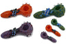 Vibrant Frog Accented Glass Pipe