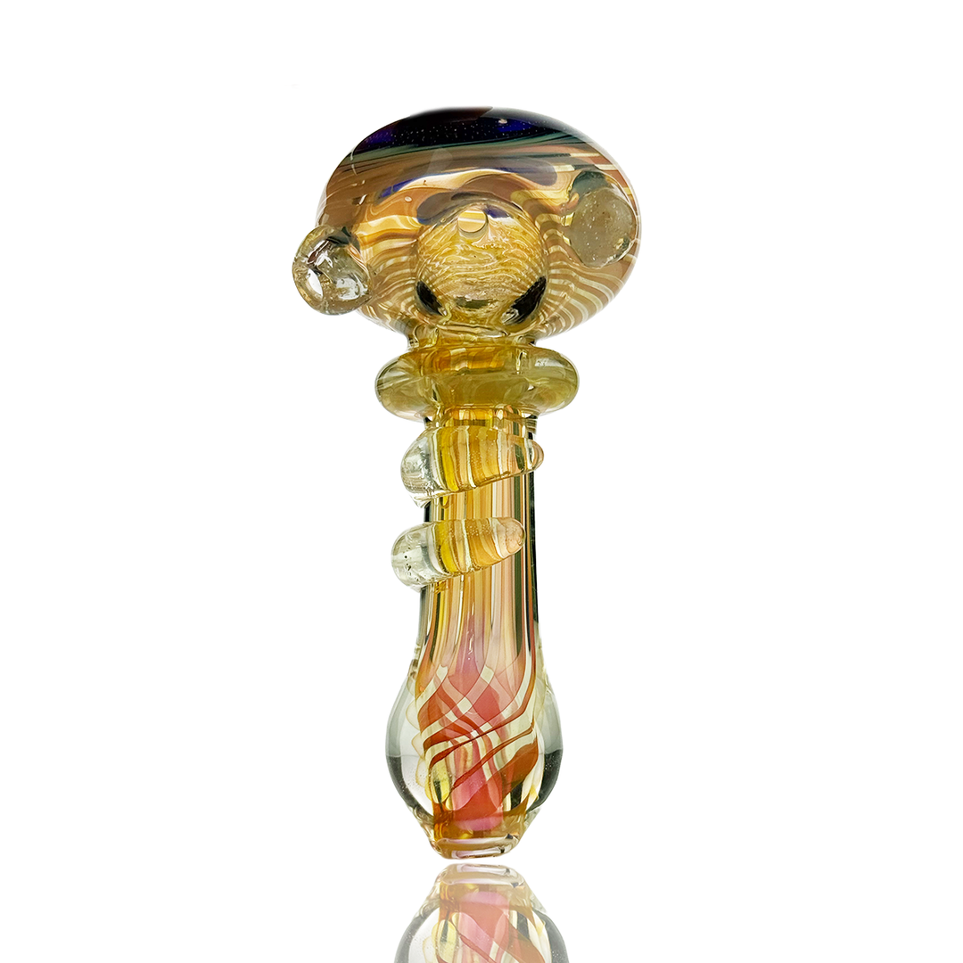 4.5in Gold Fume Spoon Glass Pipe