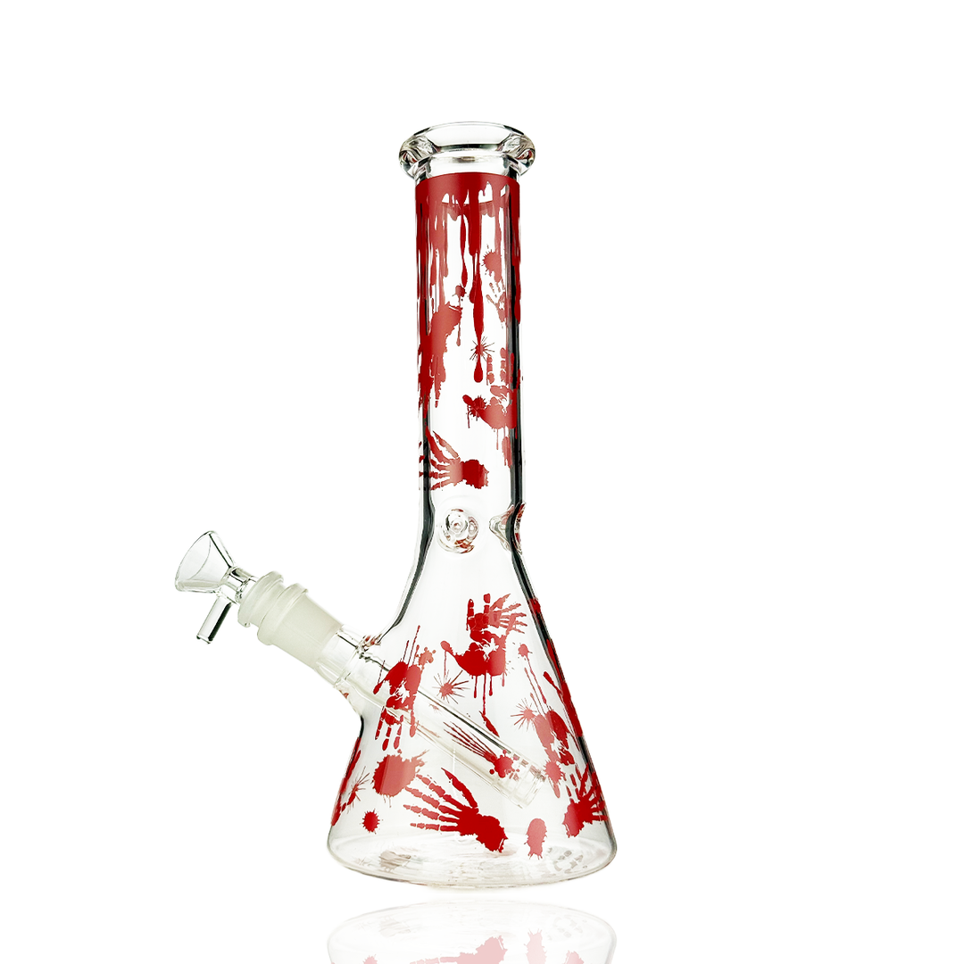 10in Scary Decal Beaker Water Pipe